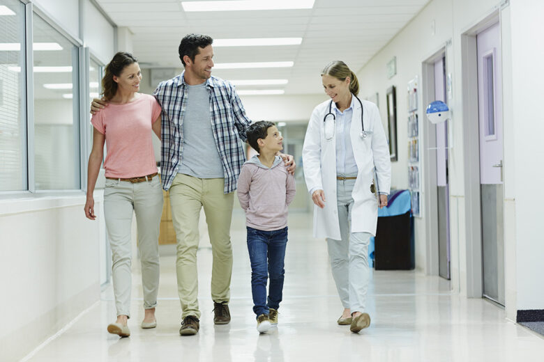 doctor and family